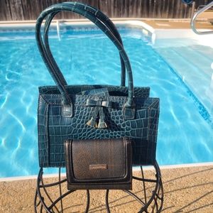 Liz Claiborne Small Crocodile Handbag and Wallet
